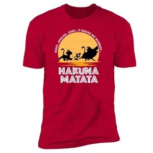 Hakuna Matata Tee Sz 5XL Unisex Cardinal Lion King Animal Kingdom Disney World